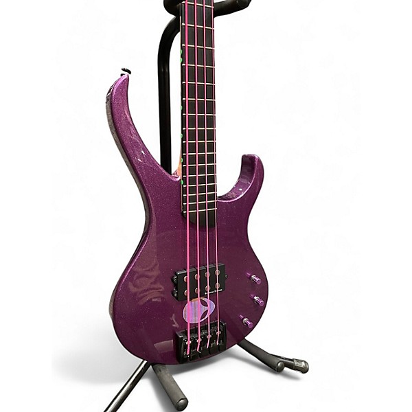 Used Kramer D-1 metallic purple Electric Bass Guitar