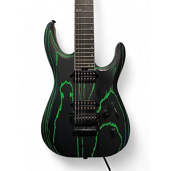 Used Jackson Used Jackson Jackson Pro Series Dinky DK Modern Ash FR7 Baked Green BLACK AND GREEN Solid Body Electric Guitar