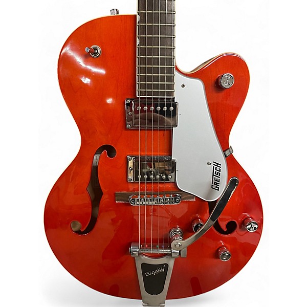 Used Gretsch Guitars Used Gretsch Guitars G5420T Electromatic Orange Hollow Body Electric Guitar