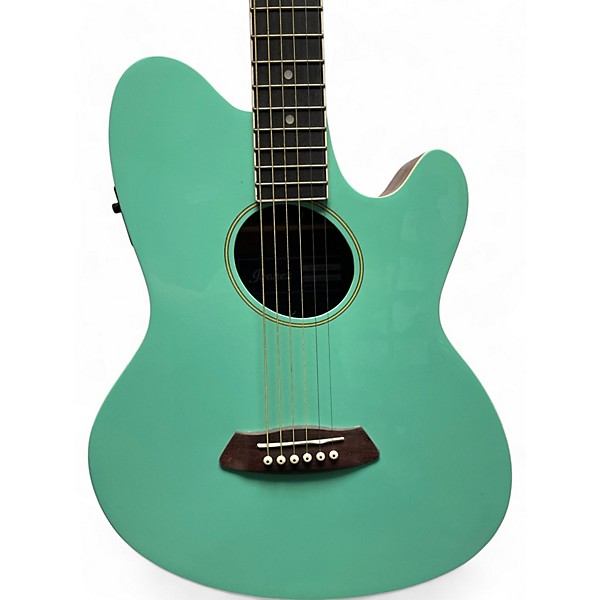 Used Ibanez Used Ibanez TCY10E Talman Surf Green Acoustic Electric Guitar