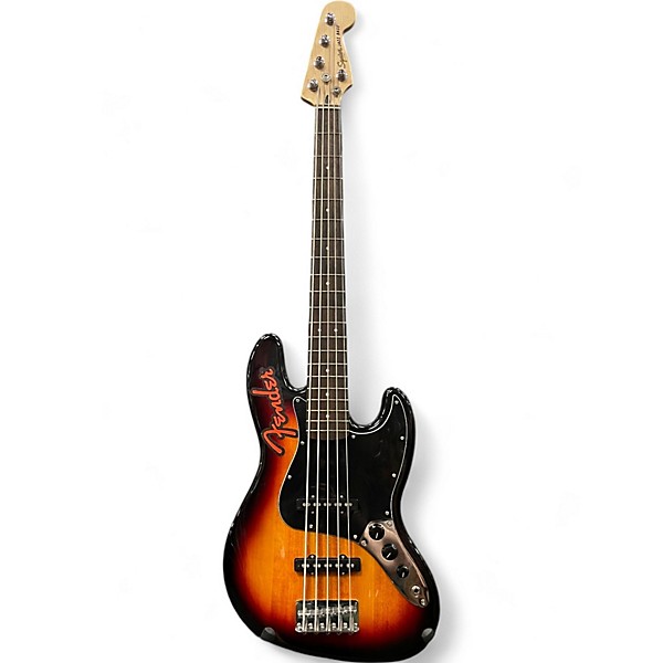 Used Squier Used Squier Affinity Jazz Bass V 5 String 3 Color Sunburst Electric Bass Guitar