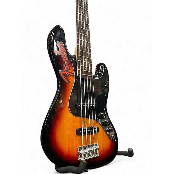 Used Squier Used Squier Affinity Jazz Bass V 5 String 3 Color Sunburst Electric Bass Guitar