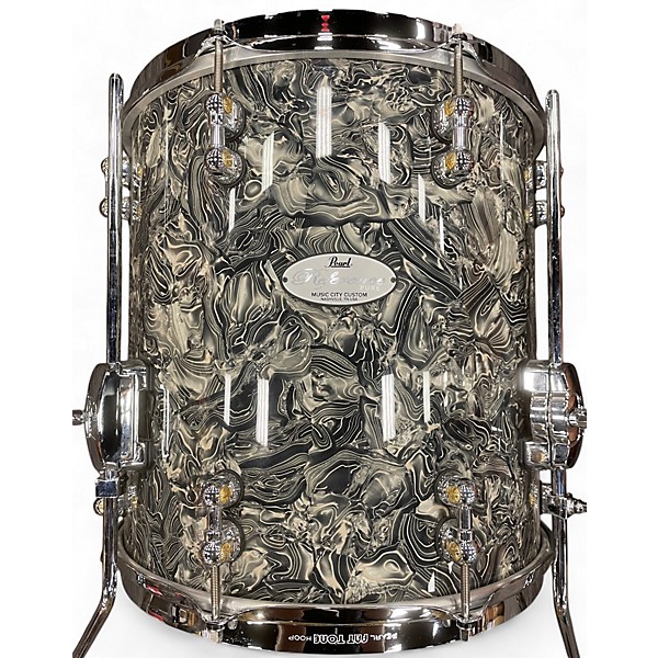 Used Pearl Reference Pure Music City Custom Pewter Abalone Drum Kit