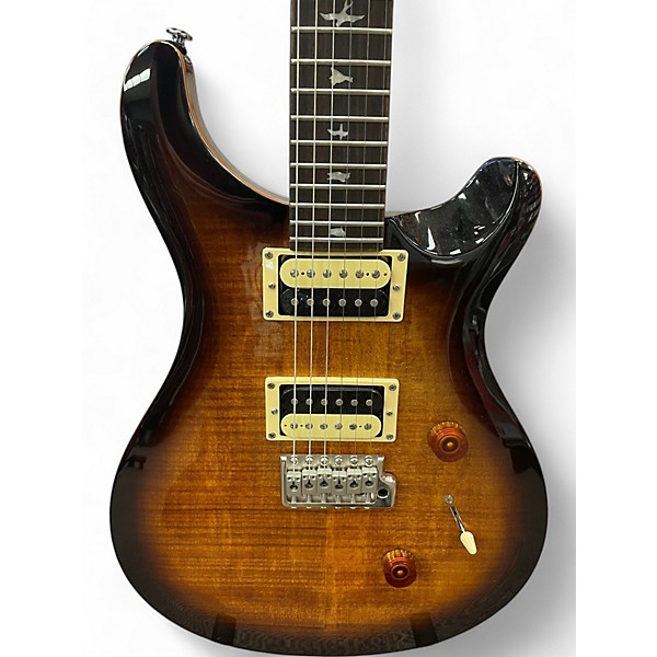 Used PRS Used PRS SE Custom 24 Black Gold Sunburst Solid Body Electric Guitar