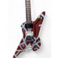 Used EVH Striped Series Shark Red and Silver Solid Body Electric Guitar