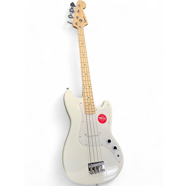 Used Squier Used Squier Bronco Arctic White Electric Bass Guitar