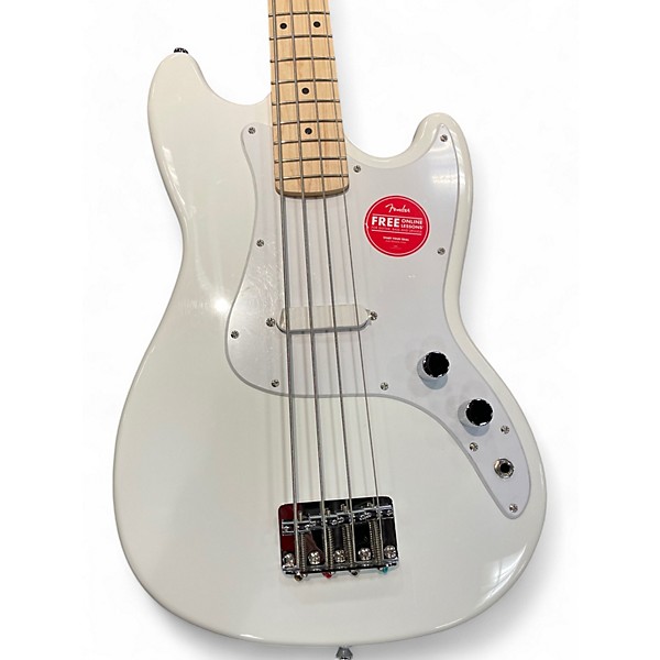 Used Squier Used Squier Bronco Arctic White Electric Bass Guitar