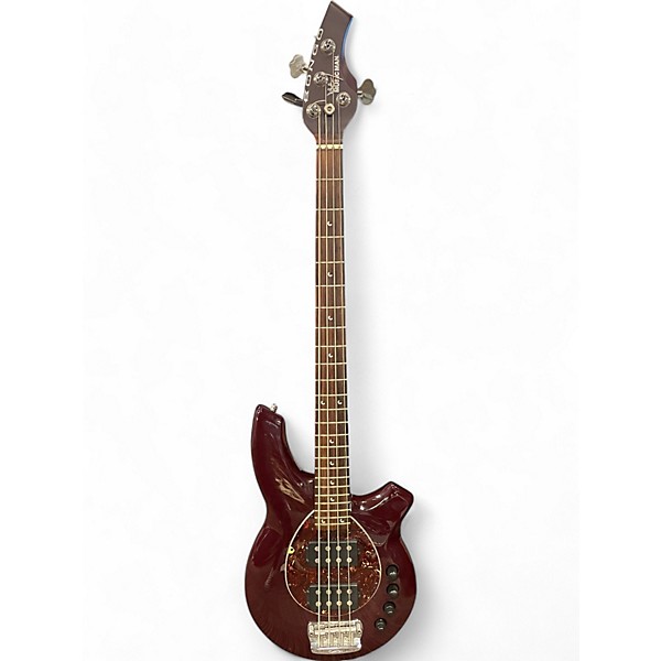 Used Ernie Ball Music Man Used Ernie Ball Music Man Bongo 4 String Burgundy Electric Bass Guitar