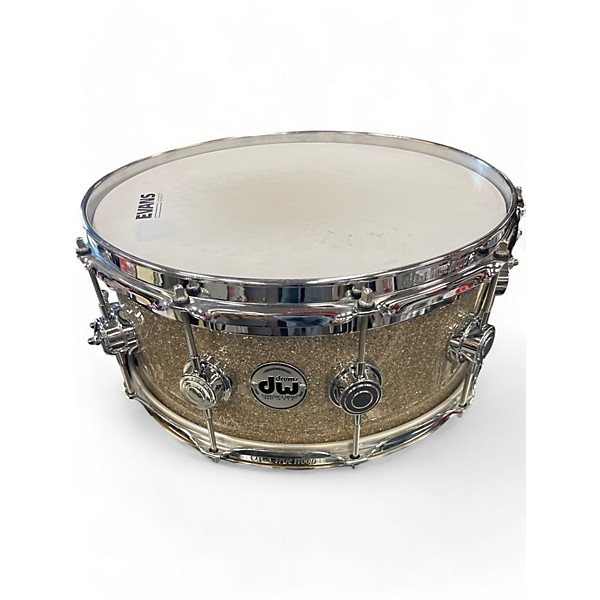 Used DW Used DW 6.5X14 Collector's Series FinishPly Snare Silver Sparkle Drum