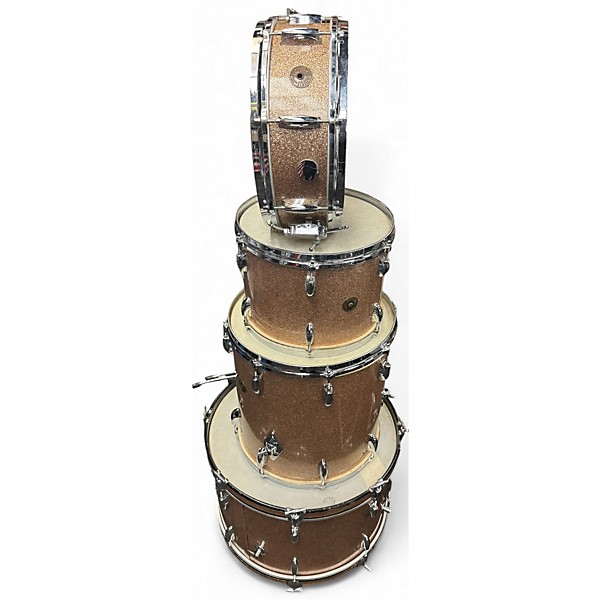 Vintage Gretsch Drums Vintage 1960s Gretsch Drums 4 Piece Vintage 1960s Maple Champagne Sparkle Champagne Sparkle Drum Kit