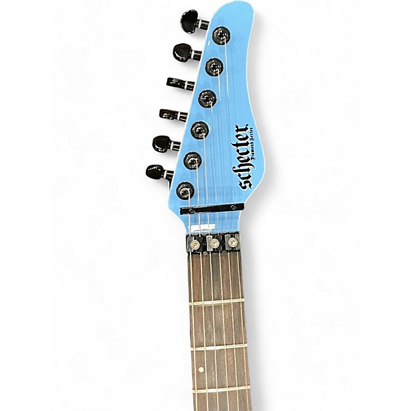 Used Schecter Guitar Research Sun Valley SS Blue Solid Body Electric Guitar
