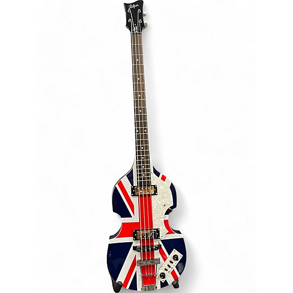 Used Hofner Used Hofner UNION JACK IGNITION SERIES Red White and Blue Electric Bass Guitar