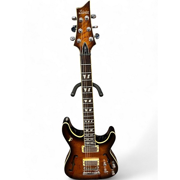 Used Schecter Guitar Research Used Schecter Guitar Research C1 E/A 2 Color Sunburst Hollow Body Electric Guitar