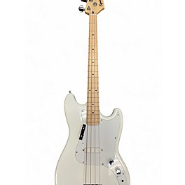 Used Squier Used Squier Bronco White Electric Bass Guitar