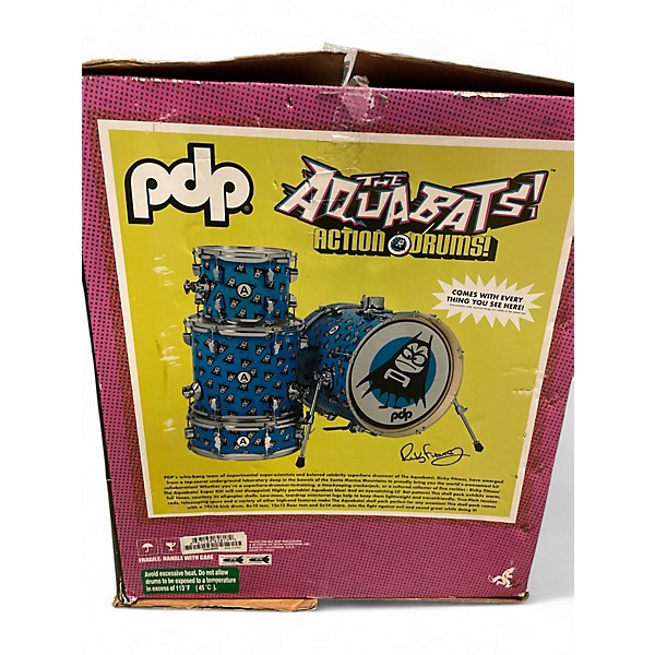 Used PDP by DW Used PDP by DW Aquabats shell pack Custom Graphic Drum Kit