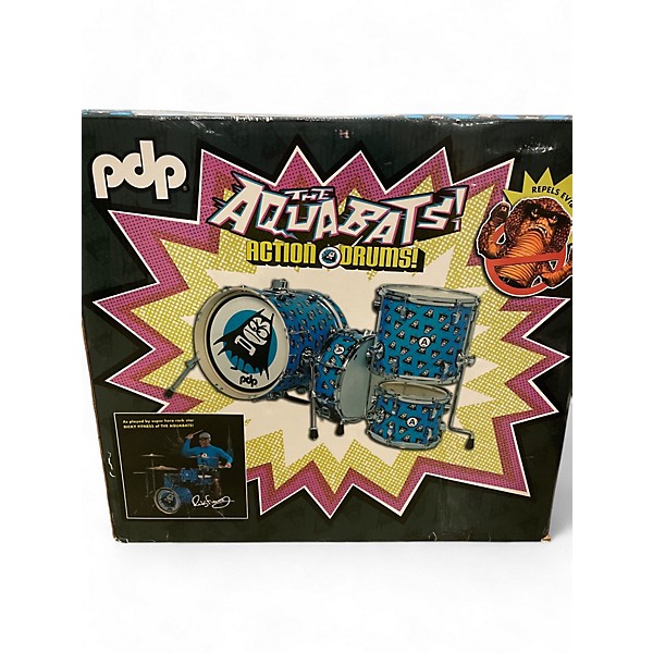 Used PDP by DW Used PDP by DW Aquabats shell pack Custom Graphic Drum Kit