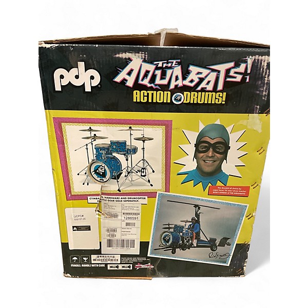 Used PDP by DW Used PDP by DW Aquabats shell pack Custom Graphic Drum Kit