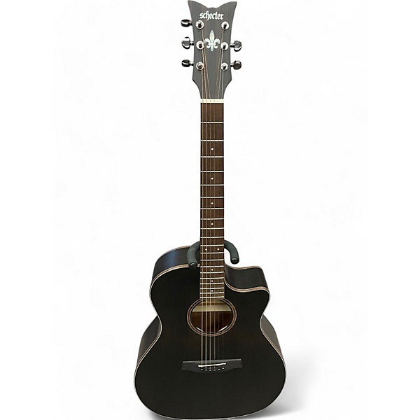 Used Schecter Guitar Research Used Schecter Guitar Research Orleans Studio See-Thru Black Acoustic Electric Guitar