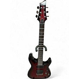 Used Schecter Guitar Research Used Schecter Guitar Research Demon 6 Crimson Red Burst Solid Body Electric Guitar