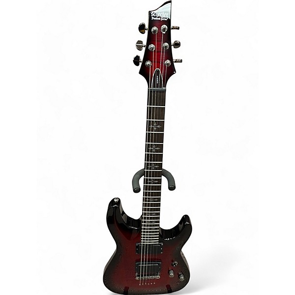 Used Schecter Guitar Research Used Schecter Guitar Research Demon 6 Crimson Red Burst Solid Body Electric Guitar