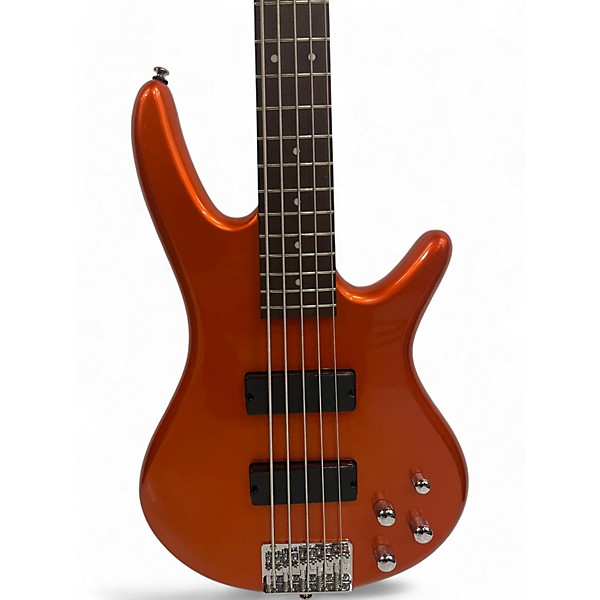 Used Ibanez Used Ibanez GSR205 5 String METALLIC ORANGE Electric Bass Guitar