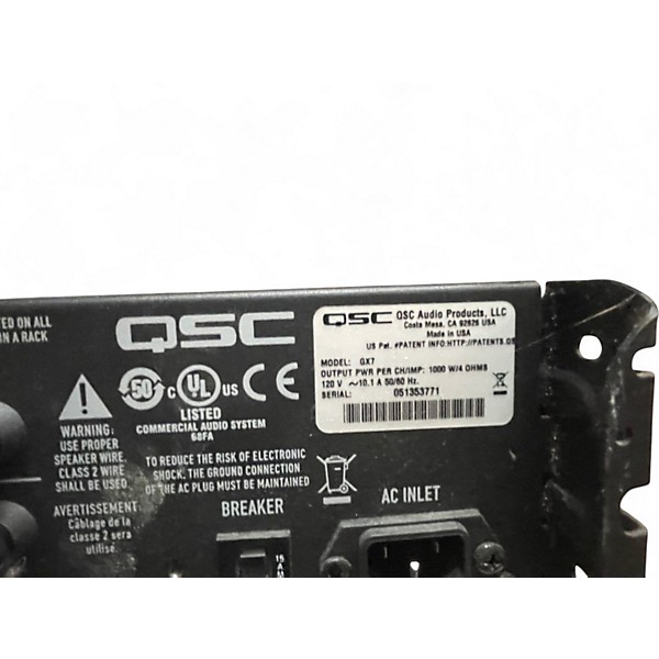 Used QSC GX7 Power Amp