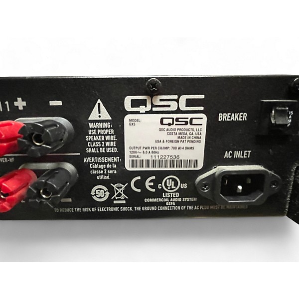 Used QSC GX5 Power Amp