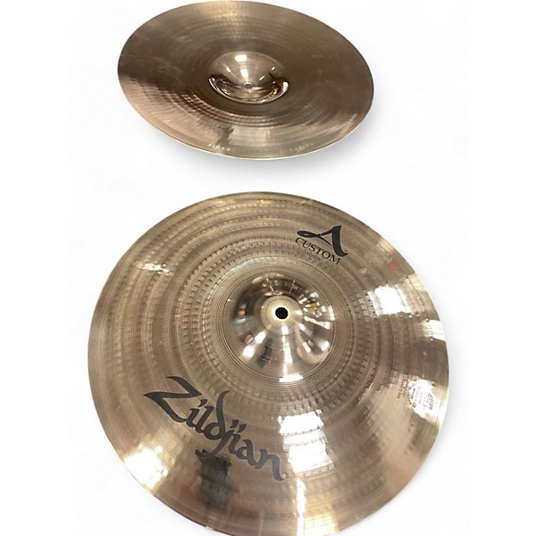 Used Zildjian Used Zildjian 14in A Custom Hi Hat Pair Cymbal