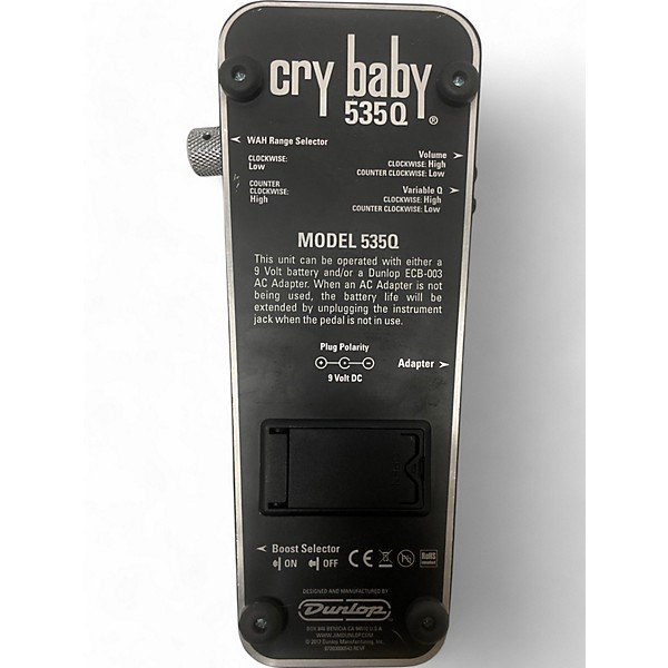 Used Dunlop Used Dunlop 535Q Cry Baby Multi-Wah Effect Pedal