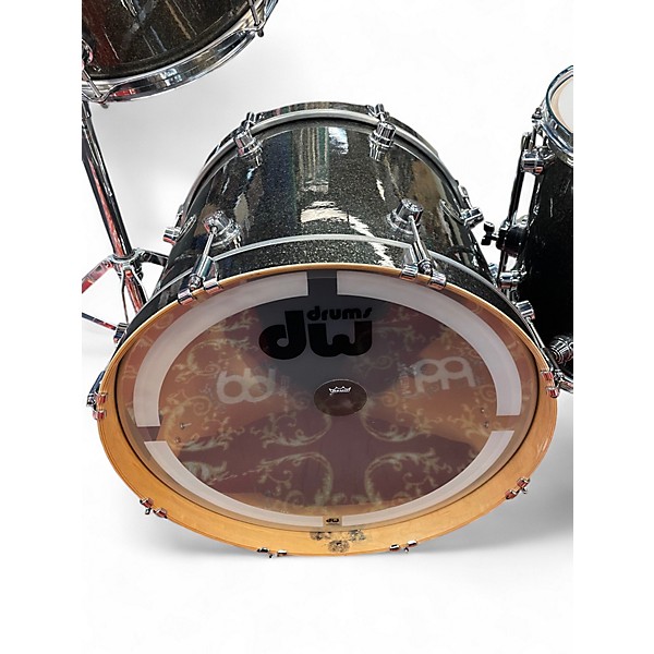 Used DW 4 Piece Performance Series Pewter Sparkle Drum Kit