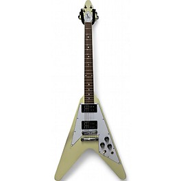 Used 2022 Gibson 70'S FLYING V White Solid Body Electric Guitar