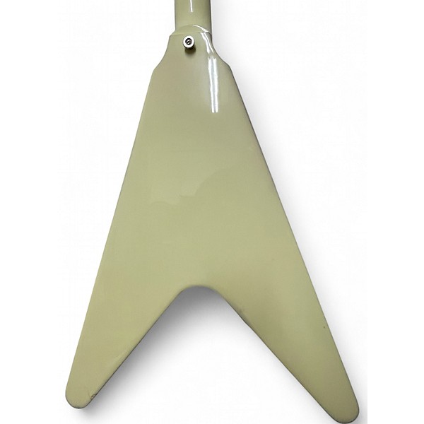 Used 2022 Gibson 70'S FLYING V White Solid Body Electric Guitar