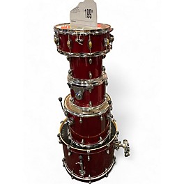 Used SPL 5 Piece velocity red sparkle Drum Kit