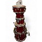 Used SPL 5 Piece velocity red sparkle Drum Kit thumbnail