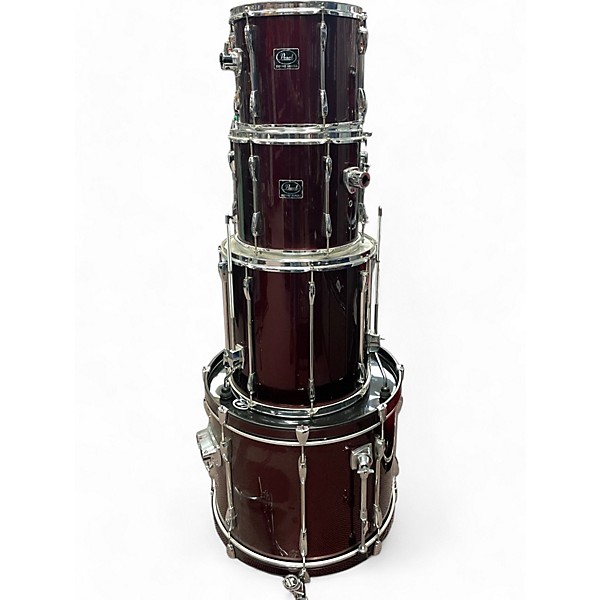 Used Pearl Used Pearl EXPORT SERIES 4 PIECE Burgundy Drum Kit