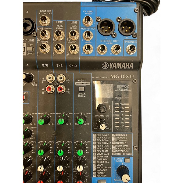 Used Yamaha MG10XU 10 Channel Mixer with Effects Unpowered Mixer