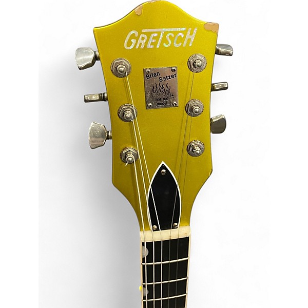 Used Gretsch Guitars Used Gretsch Guitars G6120SHLTV LIME GOLD Hollow Body Electric Guitar