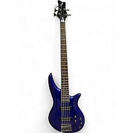 Used Jackson JS3V Concert 5 String Blue Electric Bass Guitar