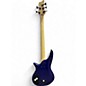 Used Jackson JS3V Concert 5 String Blue Electric Bass Guitar