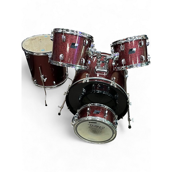 Used Ludwig Backbeat 5 Piece Wine Red Drum Kit