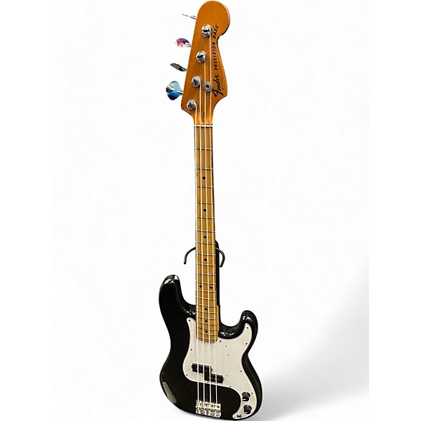 Vintage 1977 Fender Precision Bass Black Electric Bass Guitar