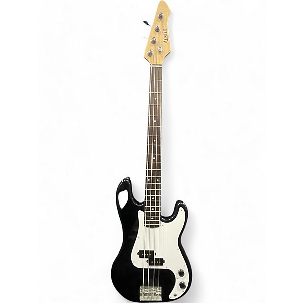 Used Austin Used Austin AU829 Black and White Electric Bass Guitar