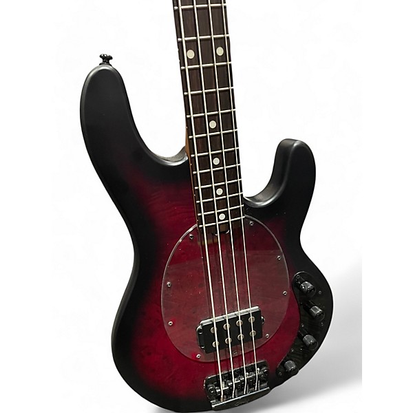 Used Sterling by Music Man StingRay Ray34 Dark Scarlet Burst Satin Electric Bass Guitar