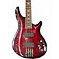 Used Schecter Guitar Research C4 4 String trans red Electric Bass Guitar