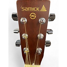 Used Samick sw 210ts Natural Acoustic Guitar