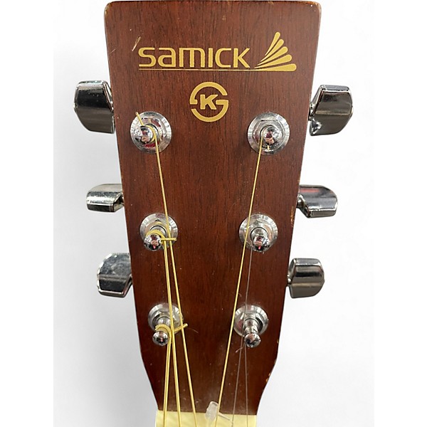 Used Samick sw 210ts Natural Acoustic Guitar