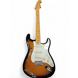 Used Fender Eric Johnson Thinline Stratocaster 2 Tone Sunburst Hollow Body Electric Guitar