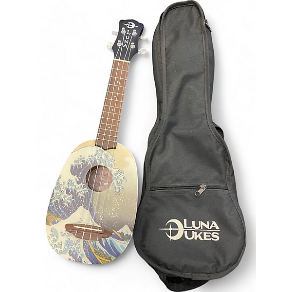 Used Luna Used Luna pineapple great wave Ukulele