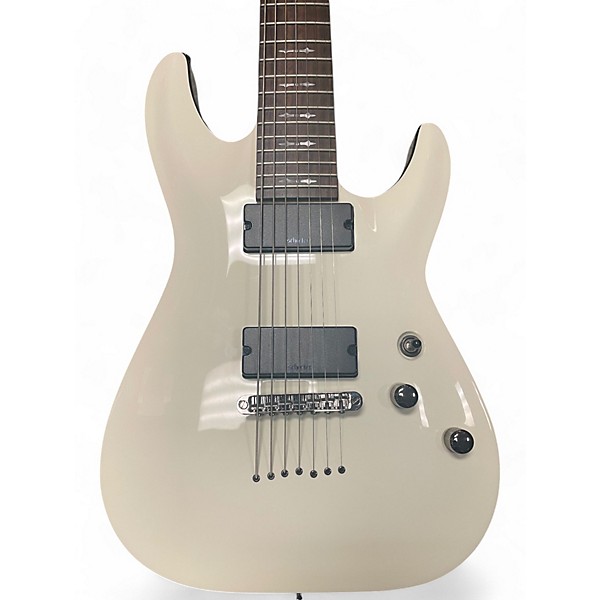 Used Schecter Guitar Research Used Schecter Guitar Research Demon 7 String Vintage White Solid Body Electric Guitar