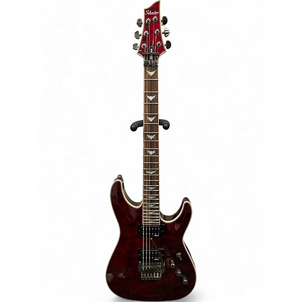 Used Schecter Guitar Research Used Schecter Guitar Research Omen Floyd Rose Trans Red Solid Body Electric Guitar